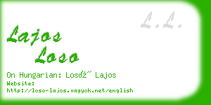 lajos loso business card